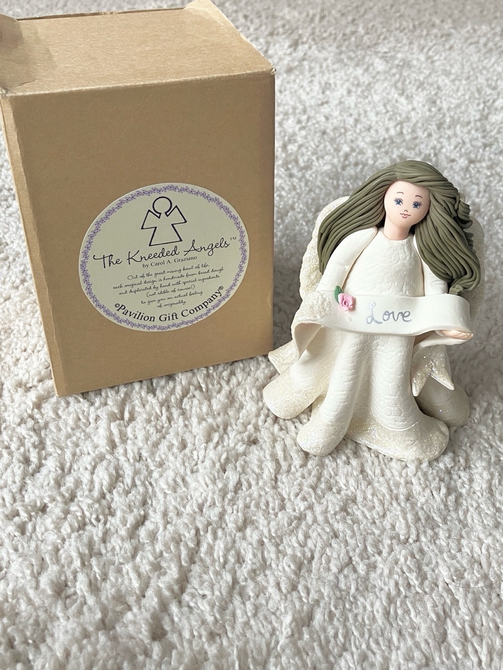 The Kneeded Angels “Ribbon of Love” Figurine